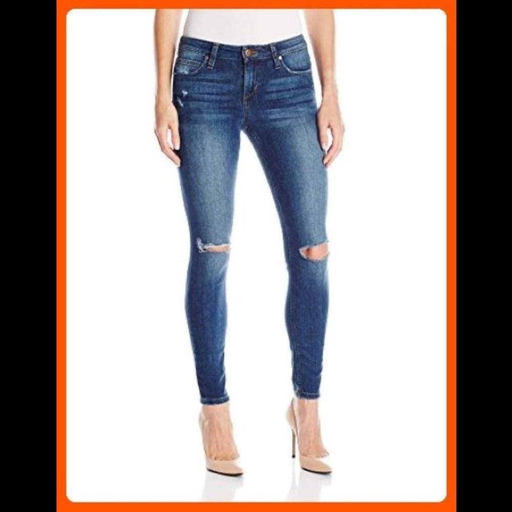 Joe’s Jeans mid rise skinny ankle ripped 28